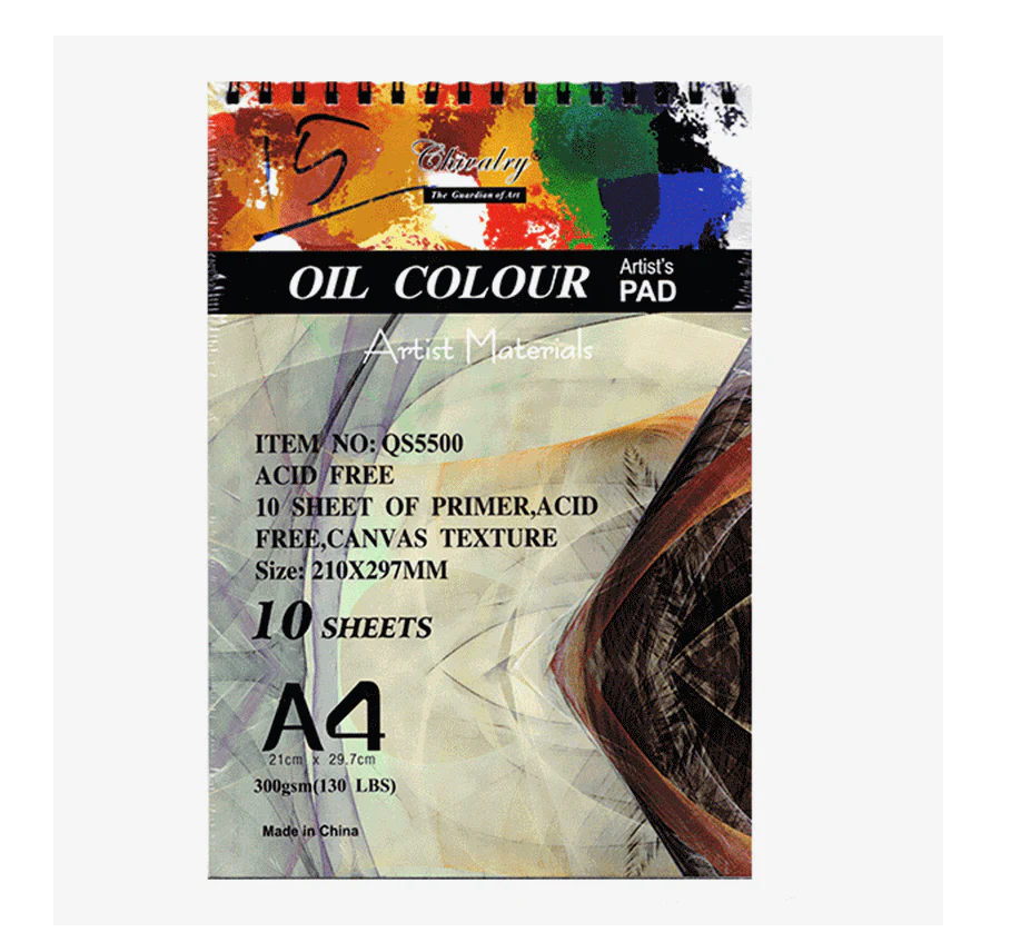 Chivalry Oil Color Pad A4 | 10 Sheets 300gsm for Artists