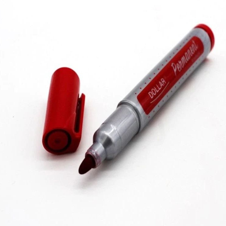 Dollar Permanent Marker Red (1pc) | Fine Point & Bold