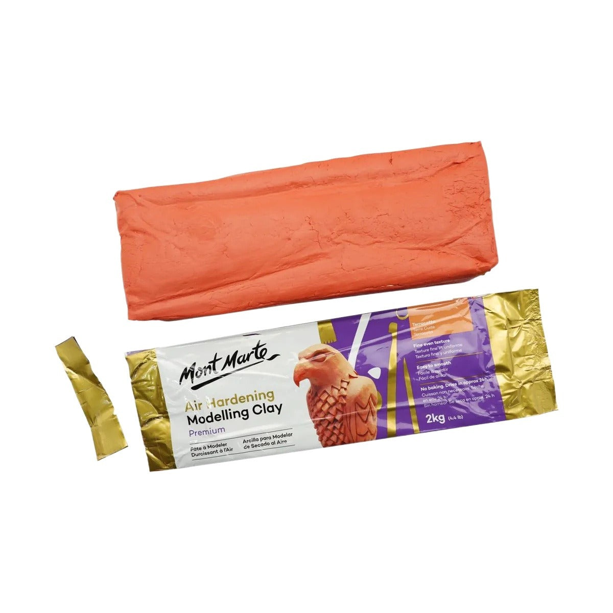 Mont Marte Air Hardening Modelling Clay - Brown 500g