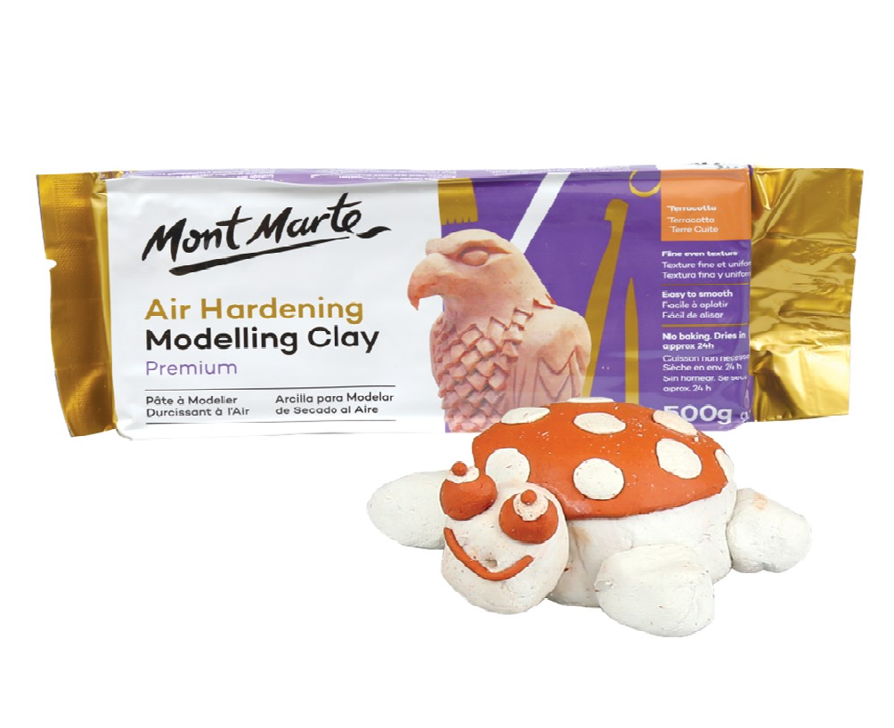 Mont Marte Air Hardening Modelling Clay - Brown 500g