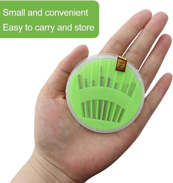 Needle Box Set for Hand Sewing | Large Eye Stitching Needles