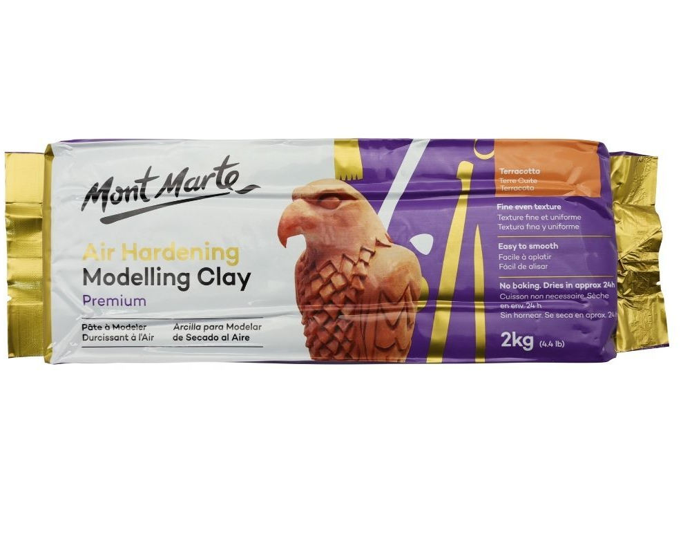 Mont Marte Air Hardening Modelling Clay - Brown 500g
