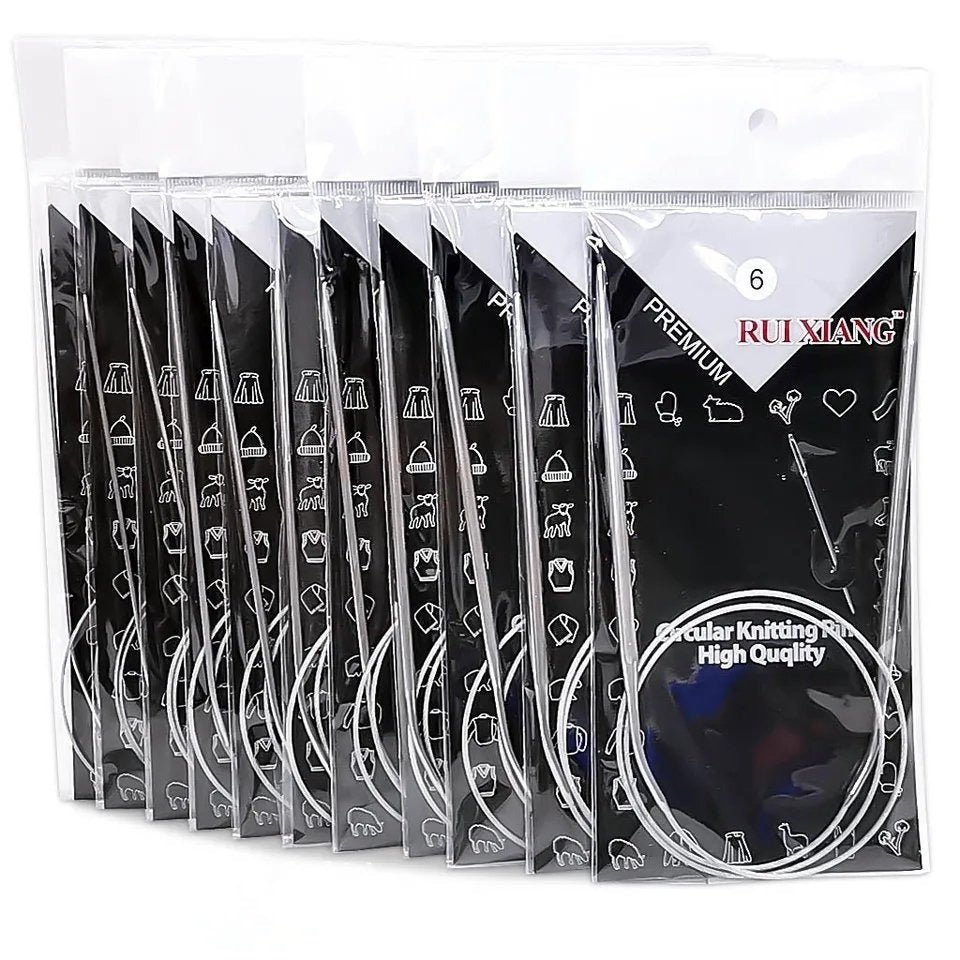 11pcs Circular Knitting Needles Set (80cm) | Stainless Steel