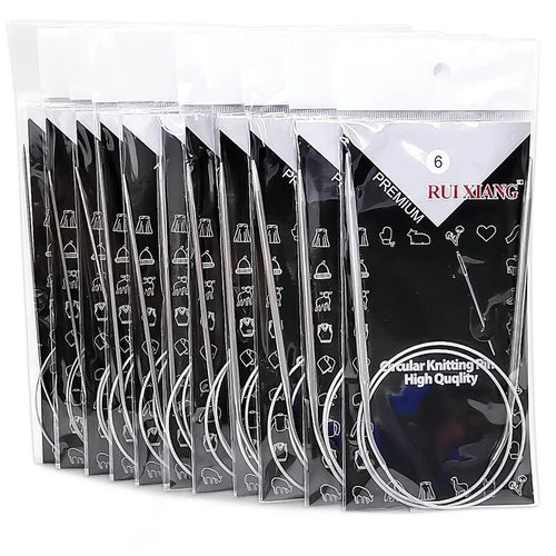 11pcs Circular Knitting Needles Set (80cm) | Stainless Steel