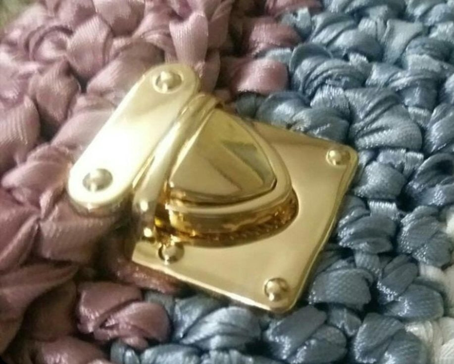 Golden Bag Lock (1pc) | Metal Turn Lock for Handbags & DIY