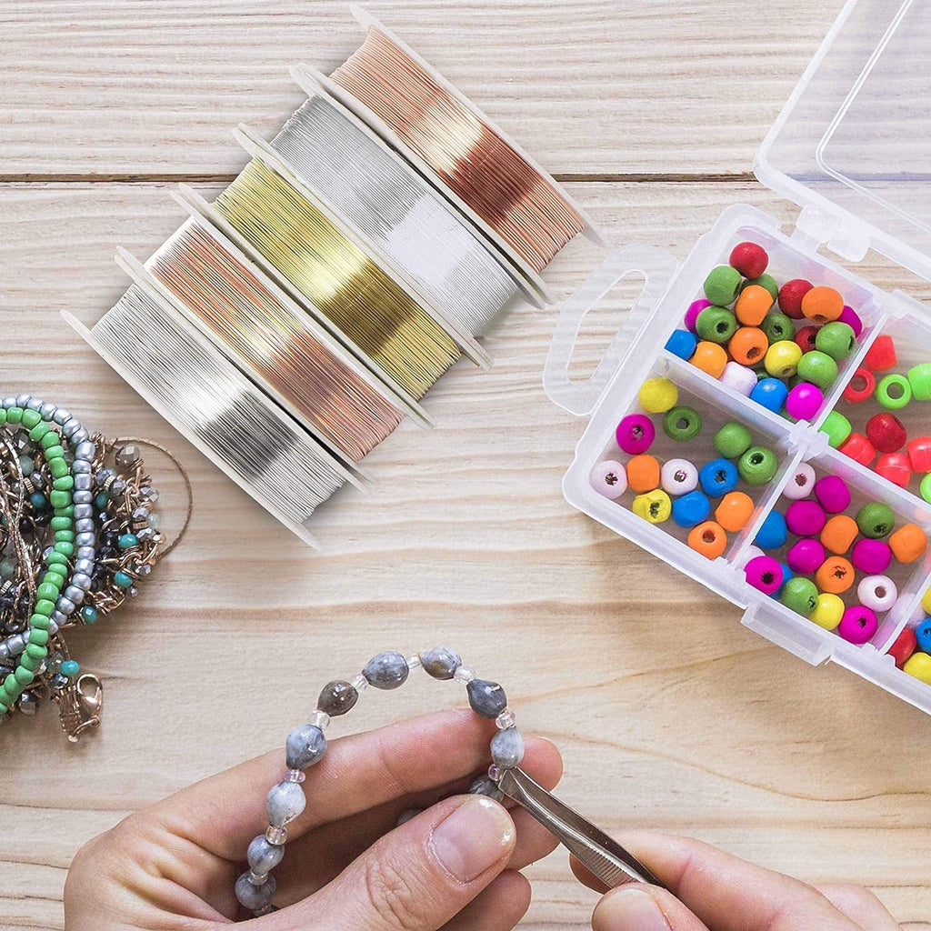 Steel wire with beads