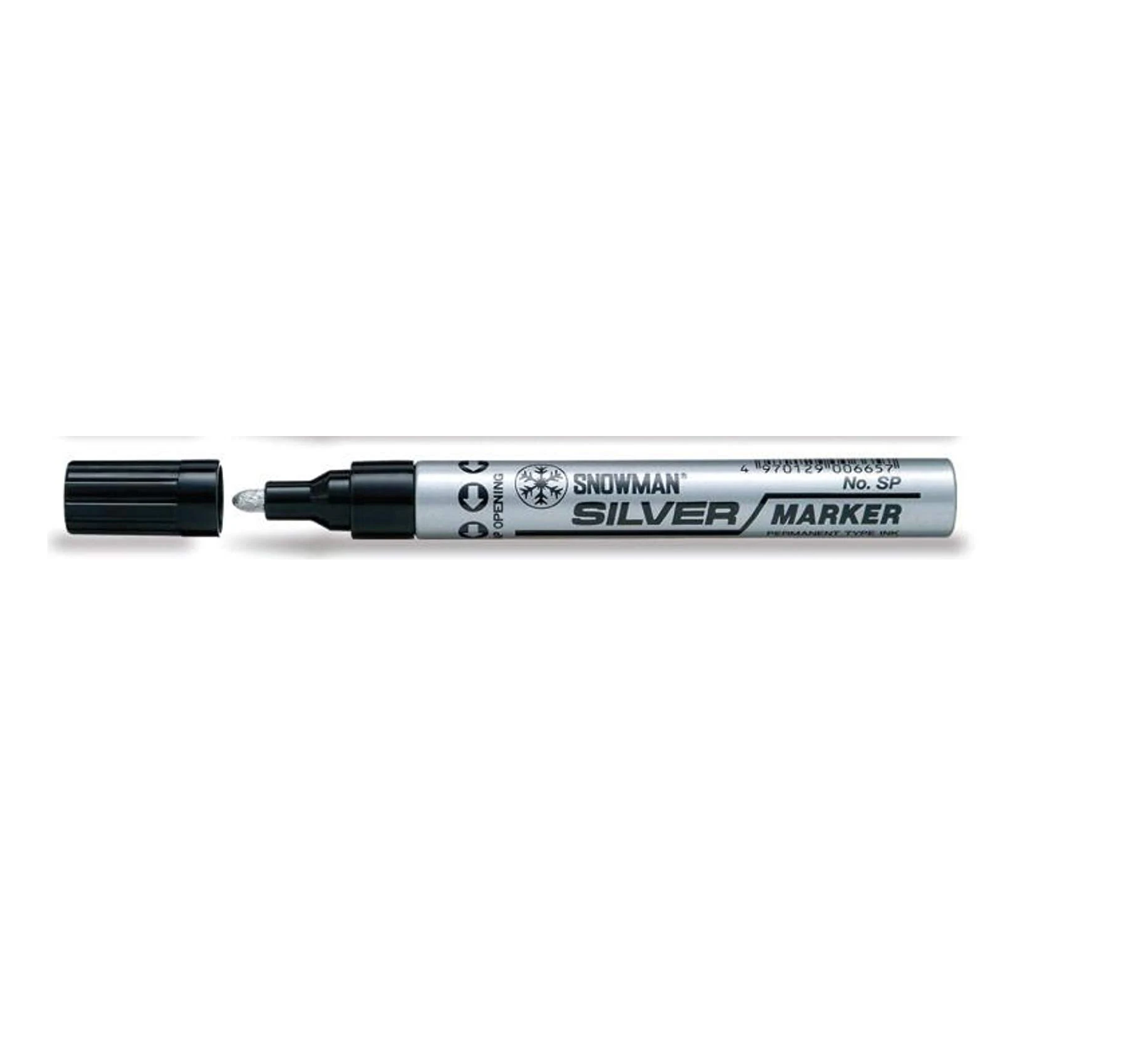 Snowman Paint Marker Permanent Round Tip (1pc) | White Gold Silver
