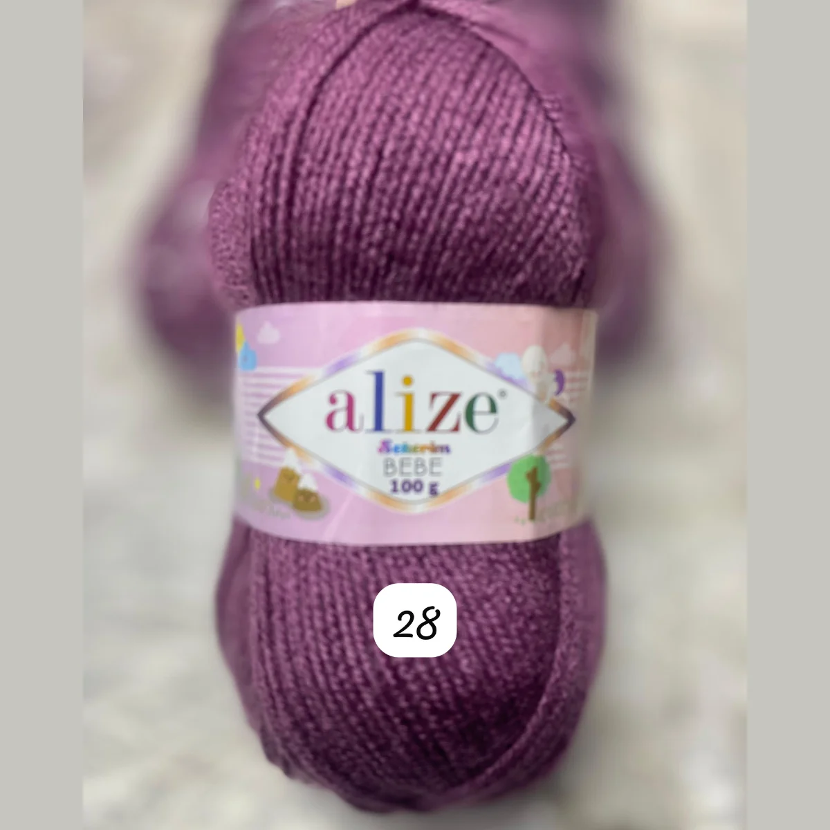 Alize Sekerim Bebe Yarn – 100% Acrylic Sport/Wool Blend, 100 g, 320 m