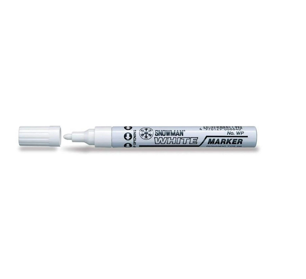 Snowman Paint Marker Permanent Round Tip (1pc) | White Gold Silver