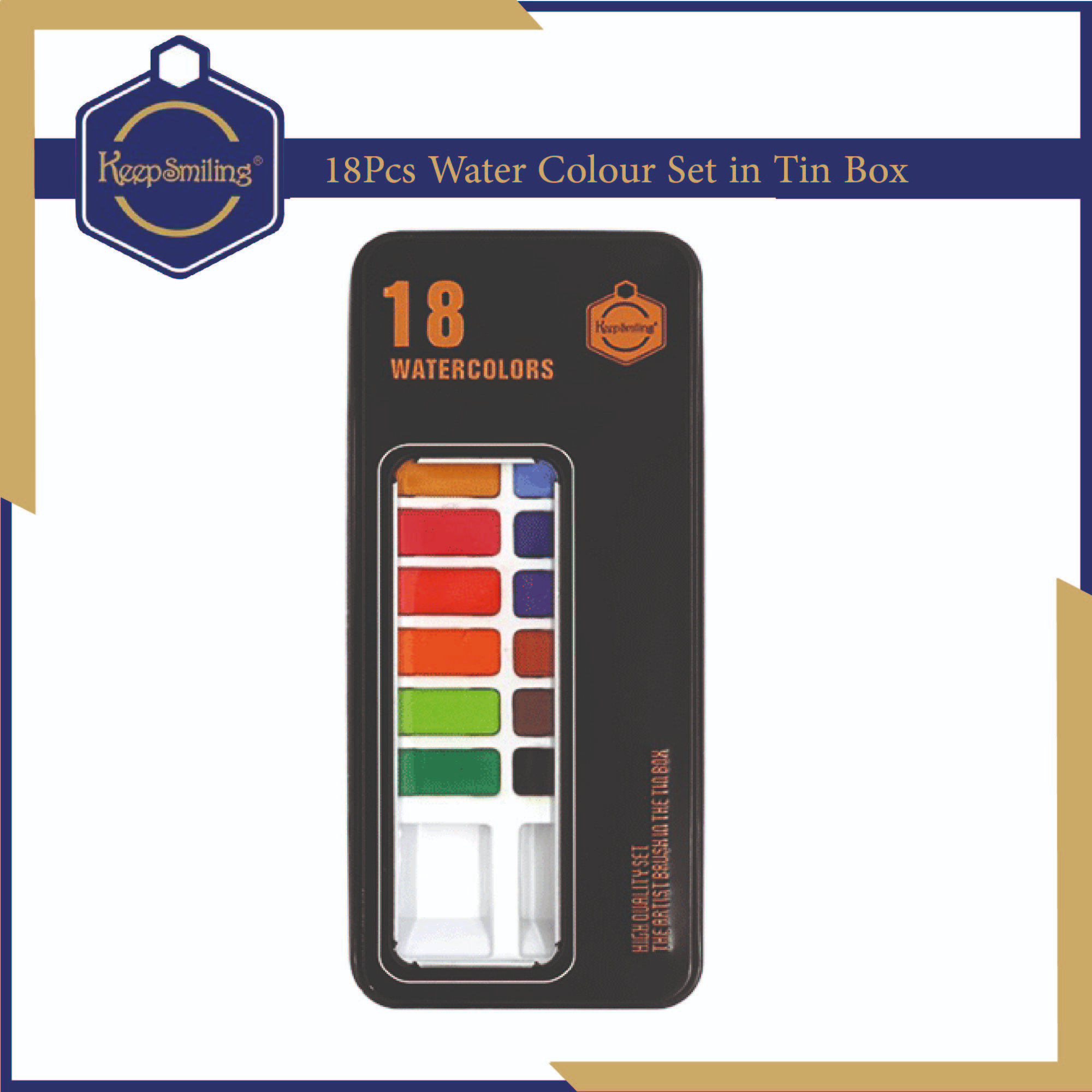 Keep Smiling Watercolor Set | 12, 18, 24, 36 Colours