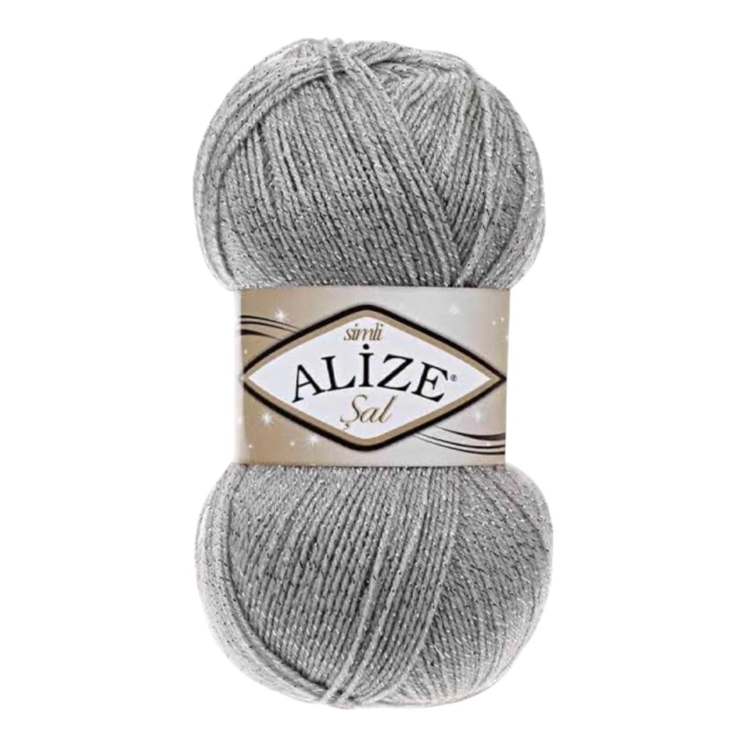Alize Simli Sal Wool Yarn – 95% Acrylic, 5% Metallic | 100g Ball