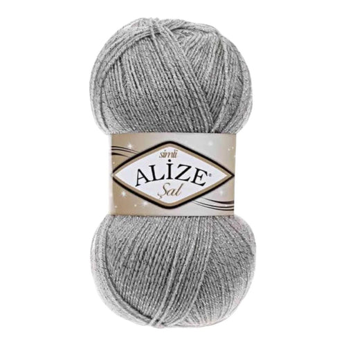 Alize Simli Sal Wool Yarn – 95% Acrylic, 5% Metallic | 100g Ball