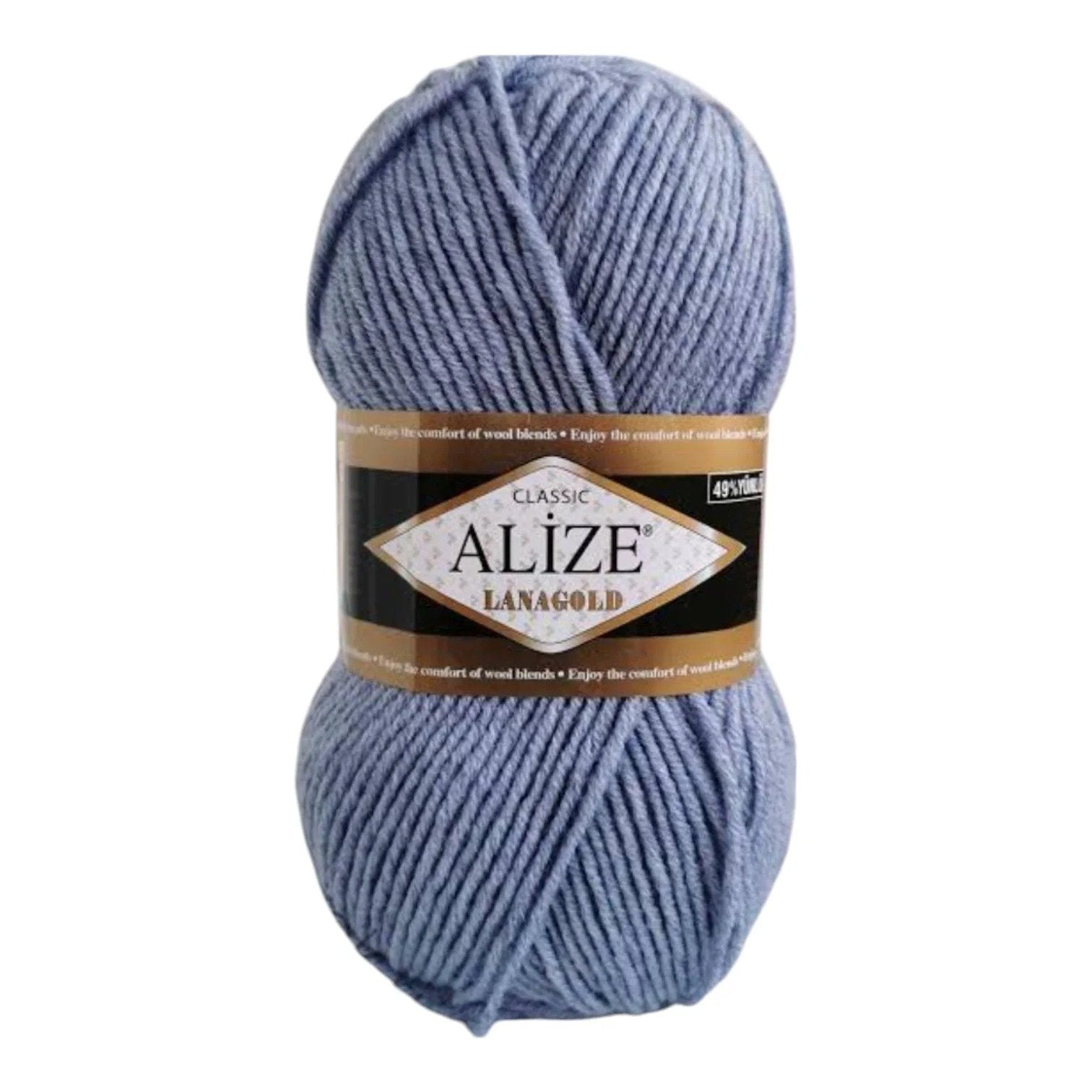Alize Lanagold Wool Blend Yarn (49% Wool, 51% Acrylic)