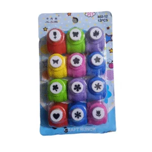 Mini Paper Punch Set (4, 8, 12 Pcs) | Cute Shape Crafts