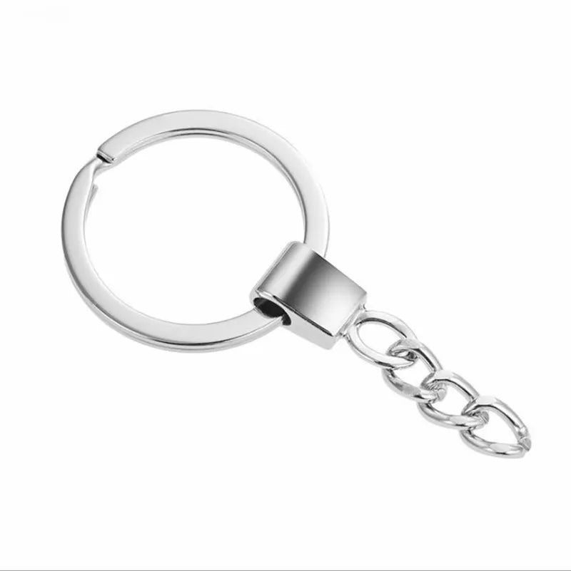 Premium 30mm Keyrings with Chain (12-Pack)