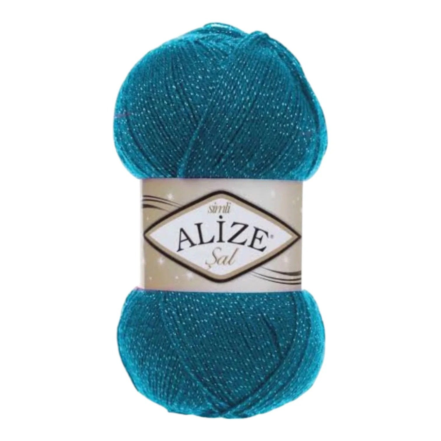 Alize Simli Sal Wool Yarn – 95% Acrylic, 5% Metallic | 100g Ball