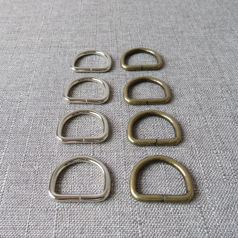 D-Shape Rings for Bag (2pcs) | Metal Hardware Bag Making