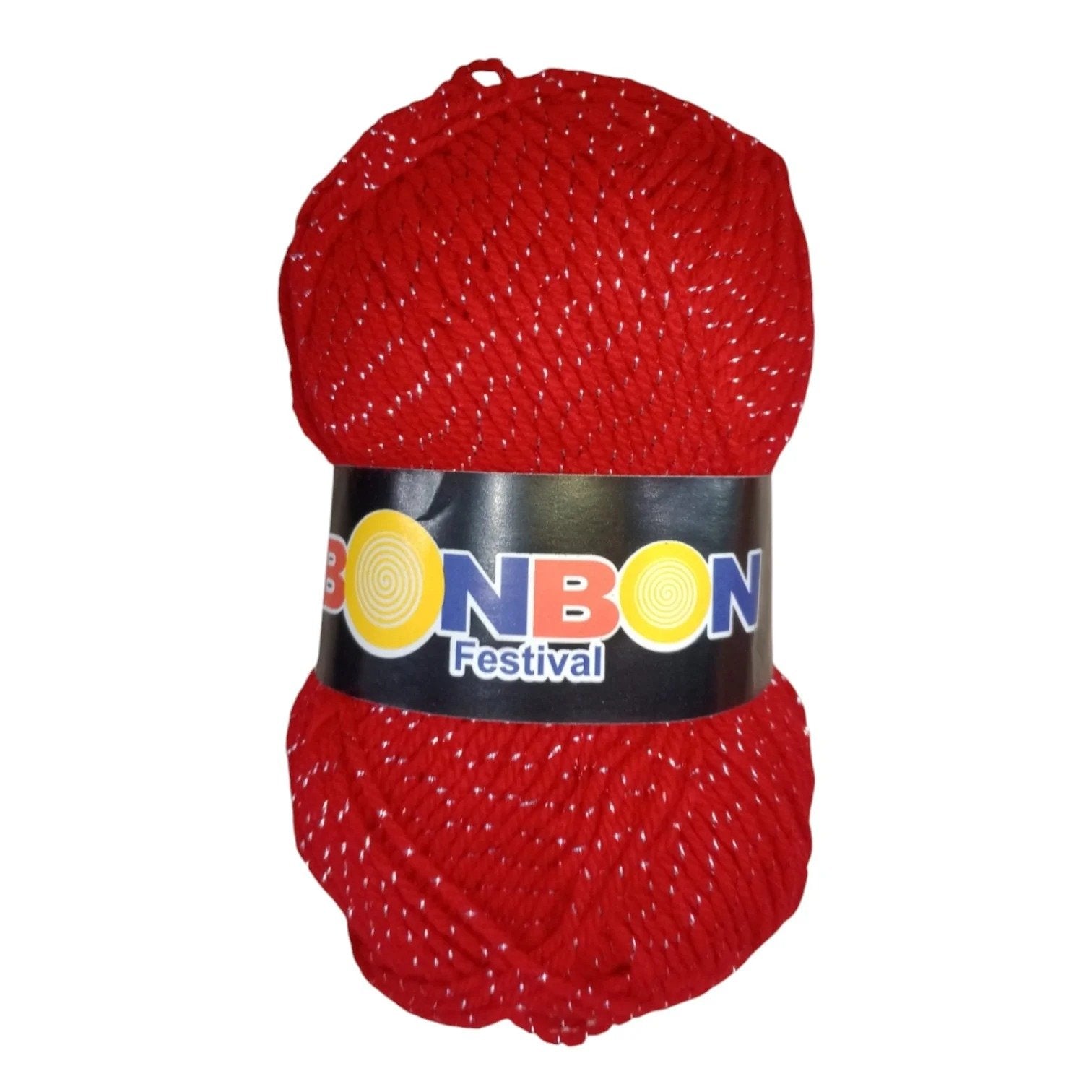 Bonbon Festival Tilla Wool Yarn – 90% Acrylic + 10% Sparkle, 70–80g Ball