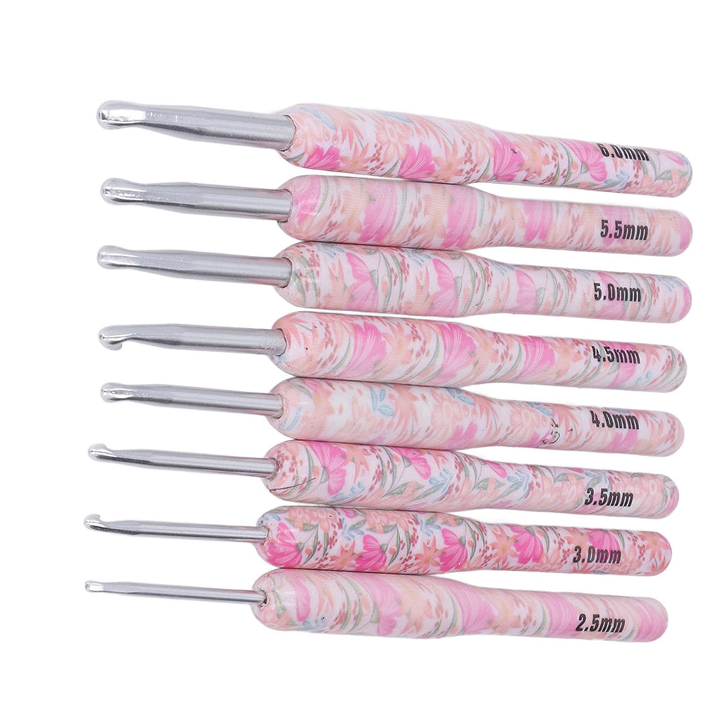 Floral Cushioned Crochet Hook Set