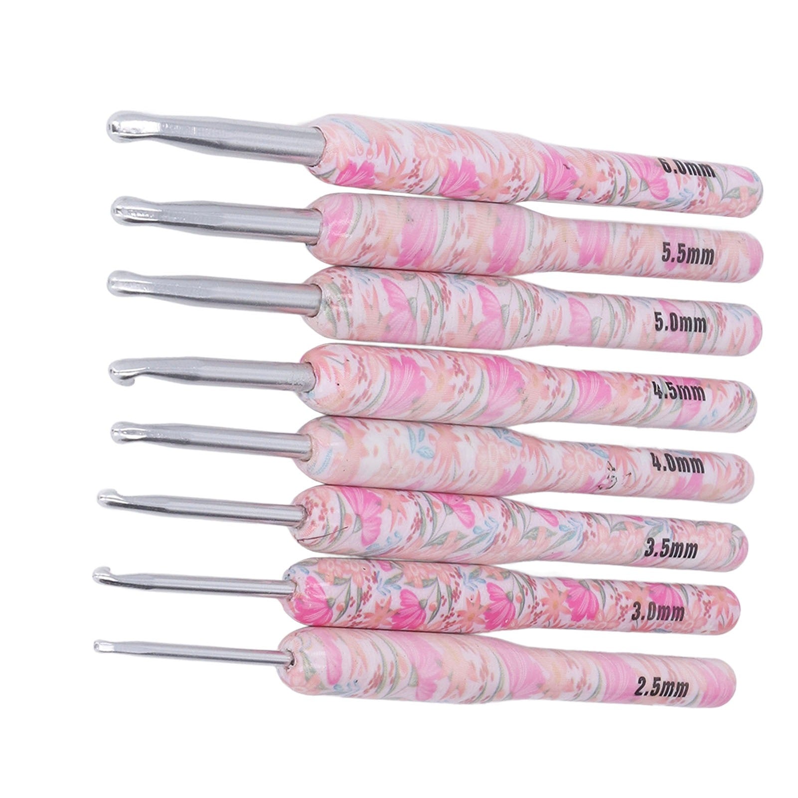 Floral Cushioned Crochet Hook Set