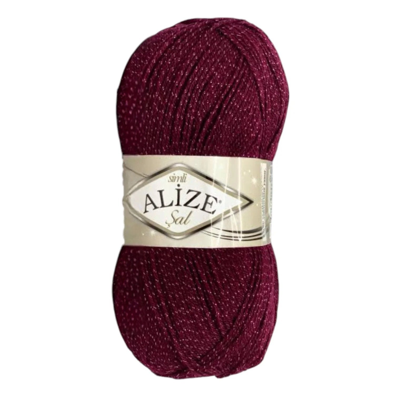 Alize Simli Sal Wool Yarn – 95% Acrylic, 5% Metallic | 100g Ball