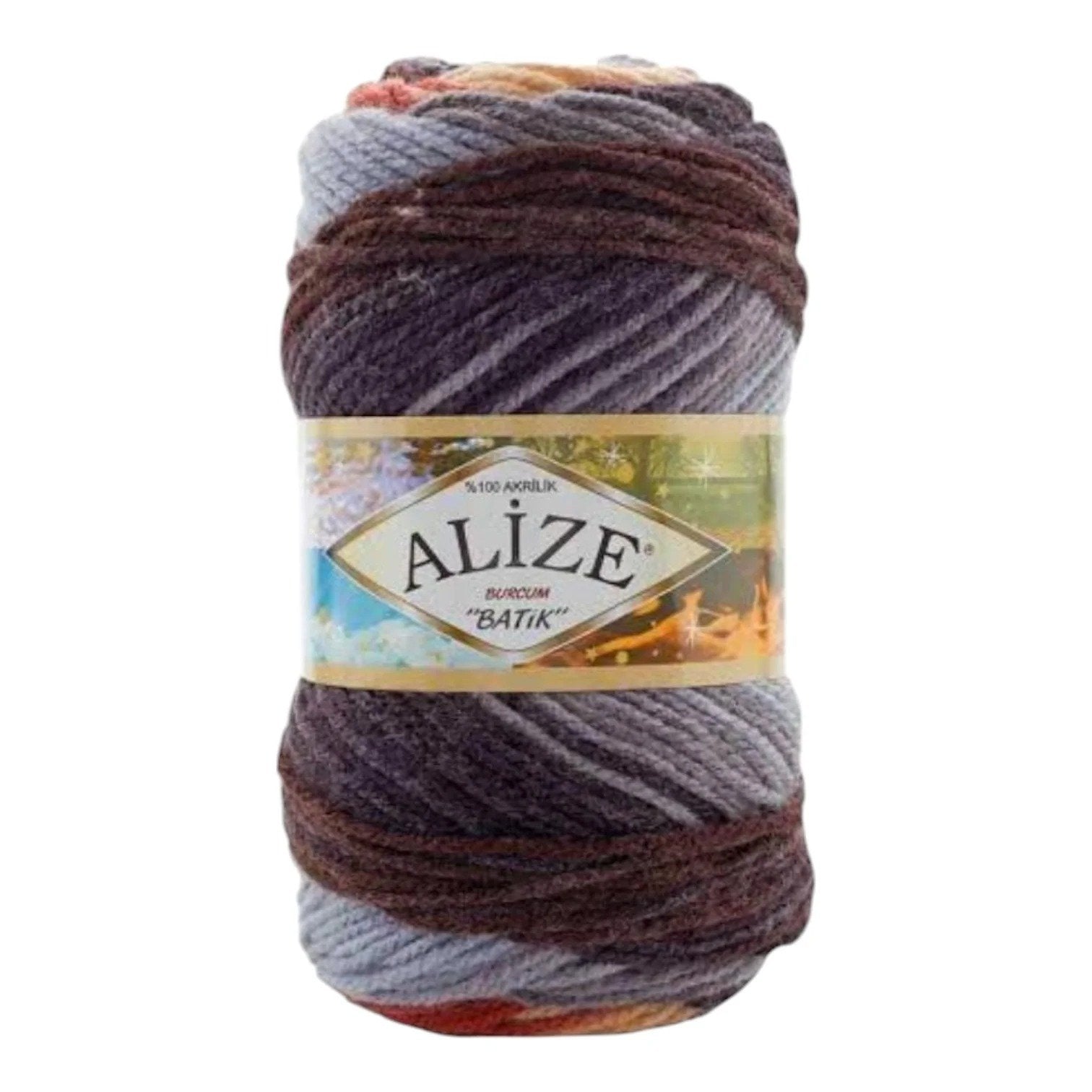 Alize Burcum Batik Yarn – 100% Acrylic, 100g Skein, 210m