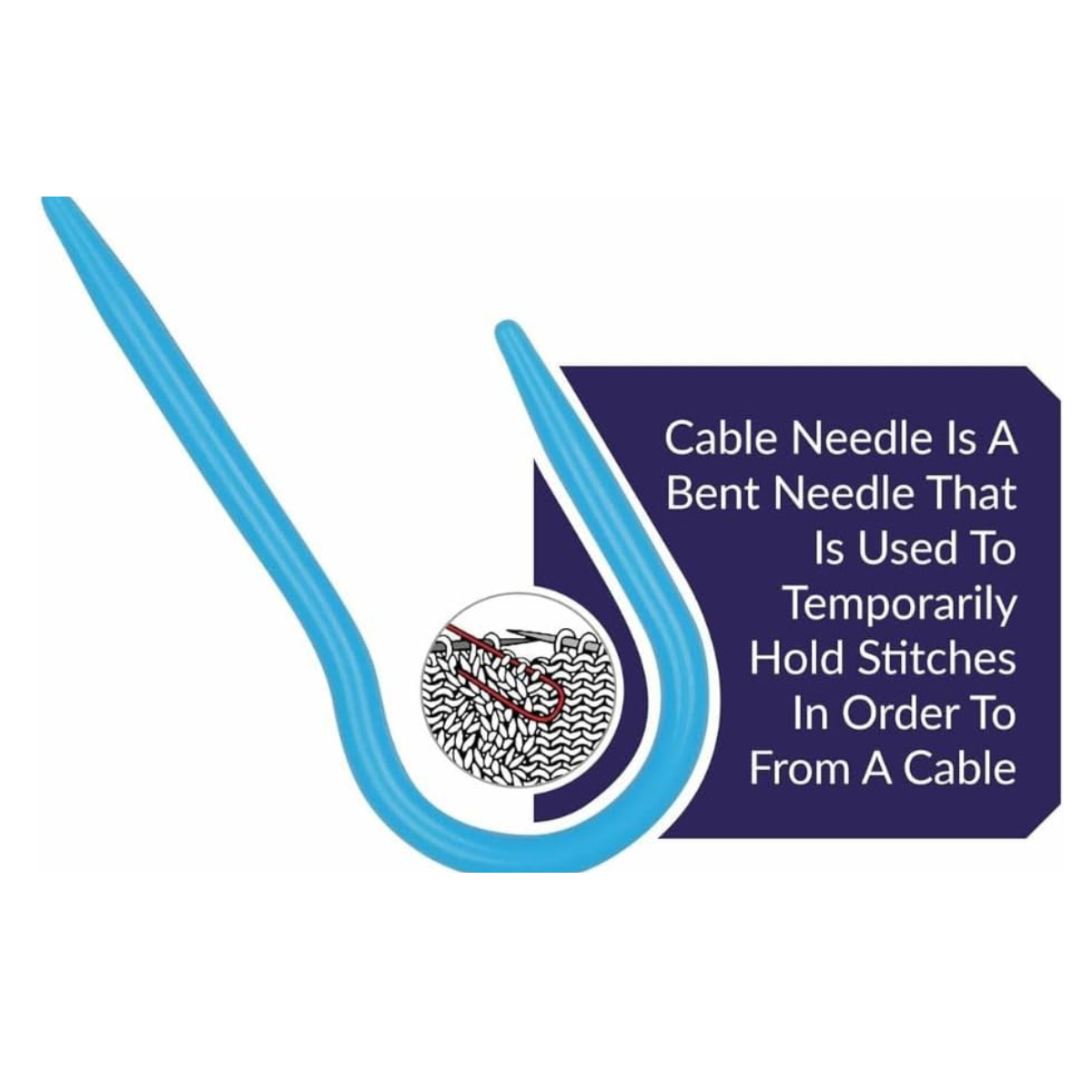 U Shape Cable Needle J Shape Curved Crochet