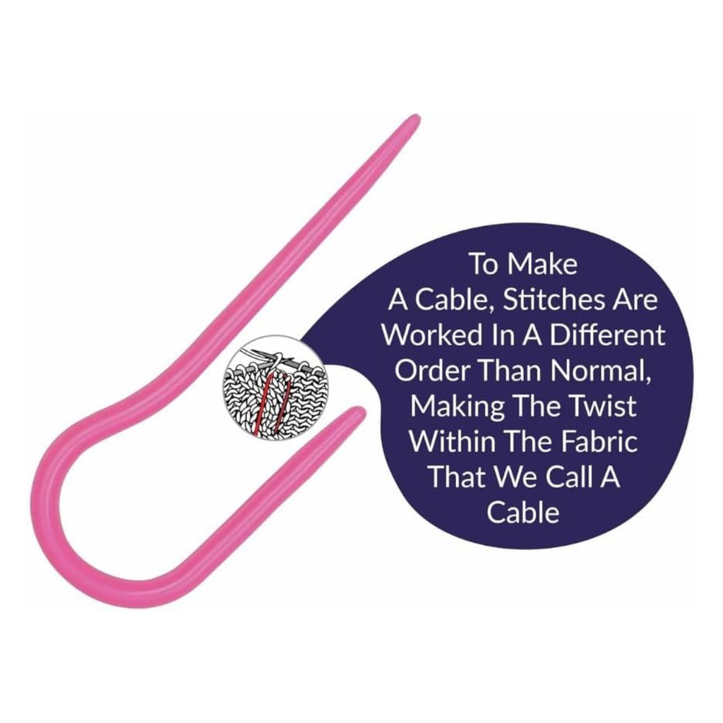 U Shape Cable Needle J Shape Curved Crochet