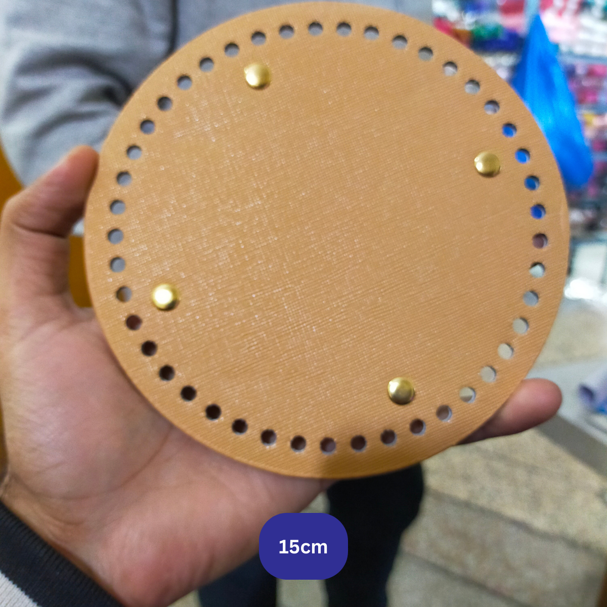 Premium Leather Bag Base Round Shaper | DIY Crochet Knit