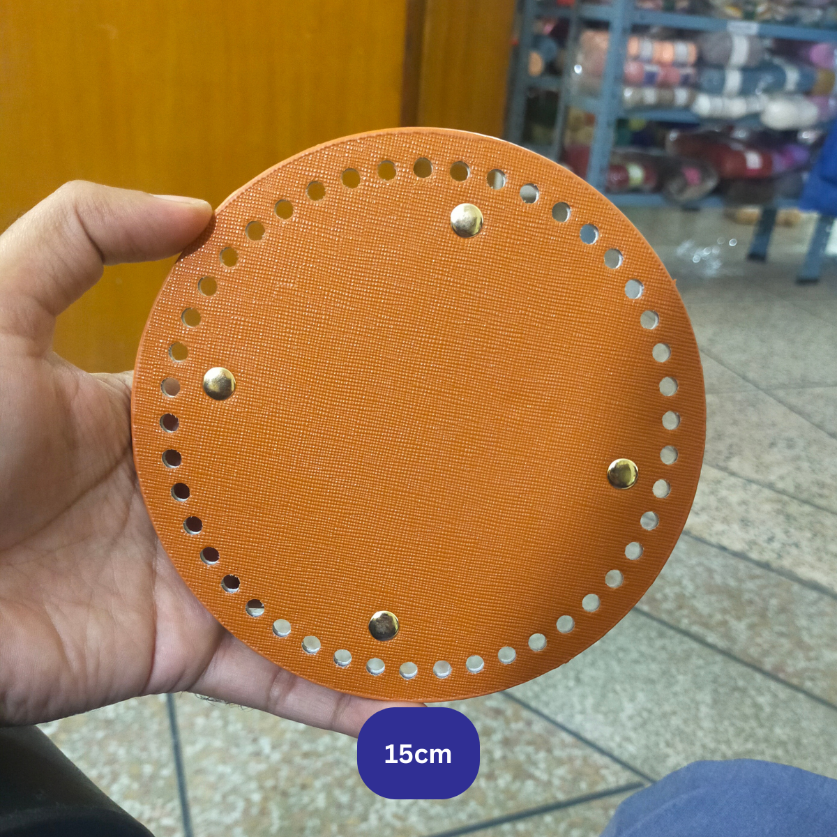 Premium Leather Bag Base Round Shaper | DIY Crochet Knit
