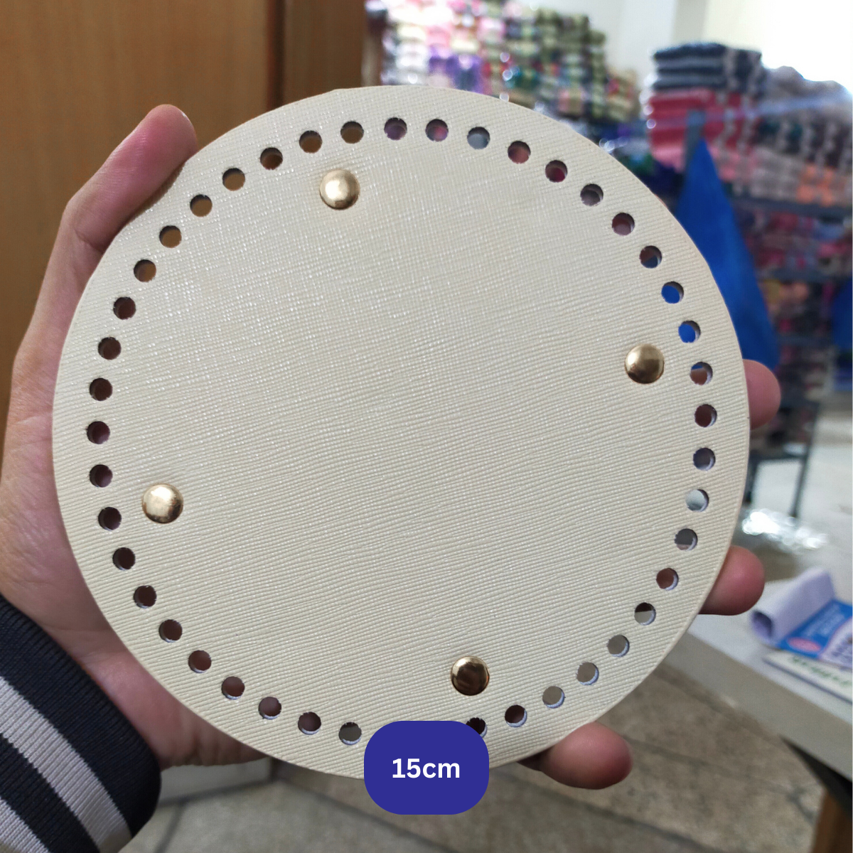 Premium Leather Bag Base Round Shaper | DIY Crochet Knit